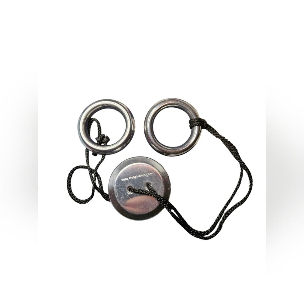 Silver and Black Weighted Fitness Rings By MySpinGym